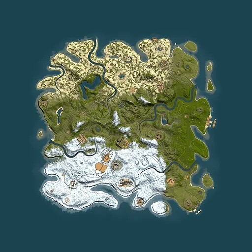 Rust map seed 33363691, 4650x4650m top-down preview