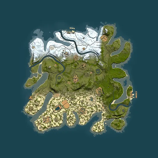 Rust map seed 1052059258, 3750x3750m top-down preview