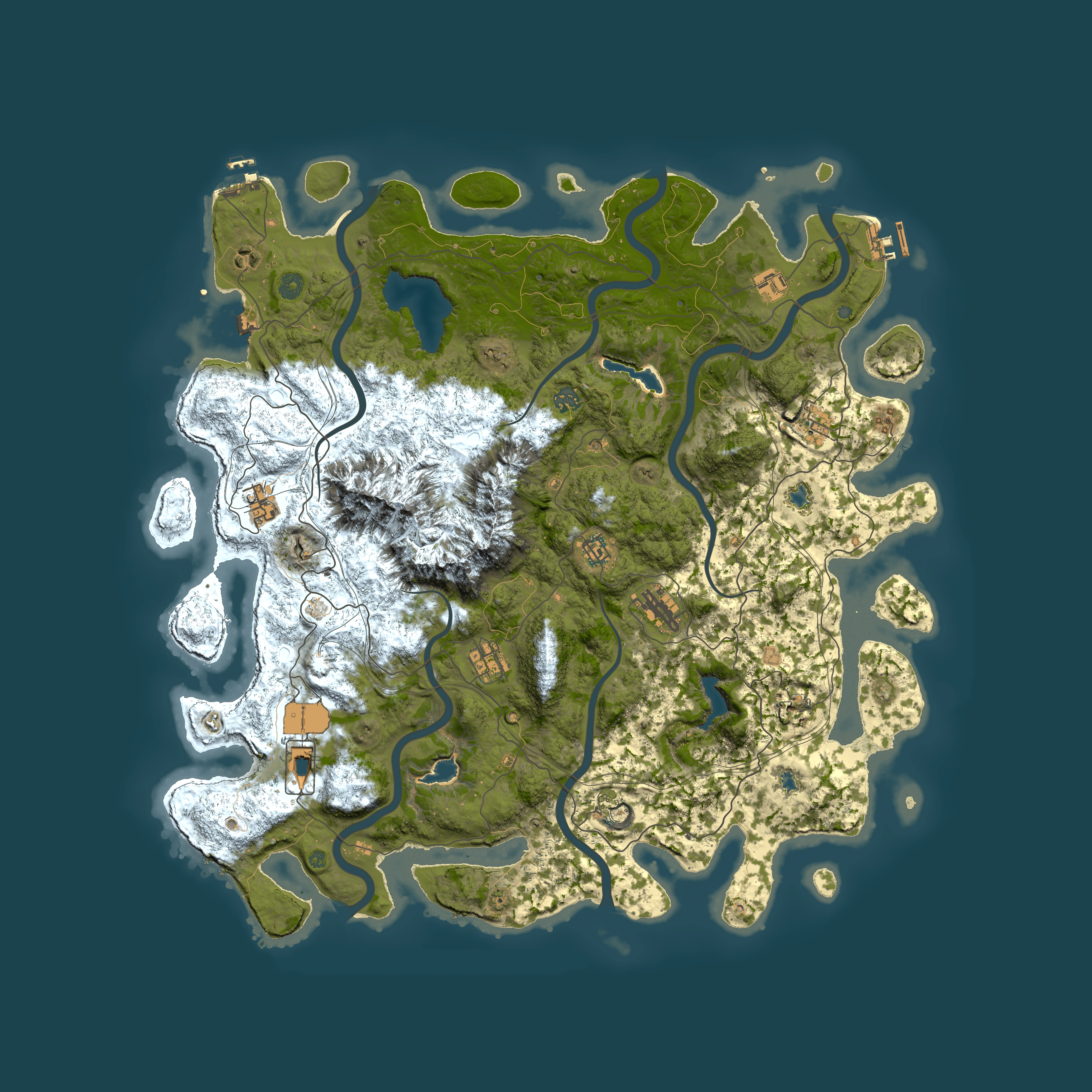 Full top-down render of Rust map seed 1675344037, 5000x5000m