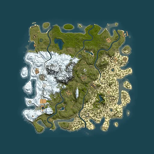 Rust map seed 1675344037, 5000x5000m top-down preview