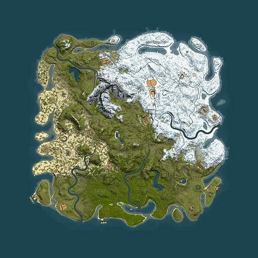 Rust map seed 771516162, 5700x5700m top-down preview