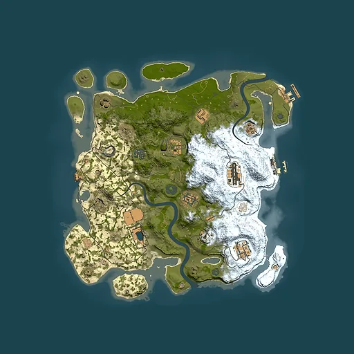 Rust map seed 456718338, 3600x3600m top-down preview