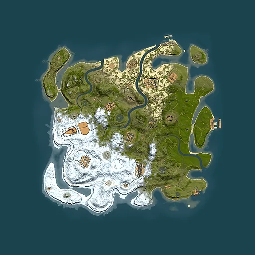 Rust map seed 1685867510, 3950x3950m top-down preview