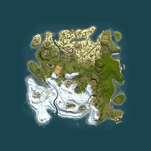 Rust map seed 173142772, 3600x3600m top-down preview