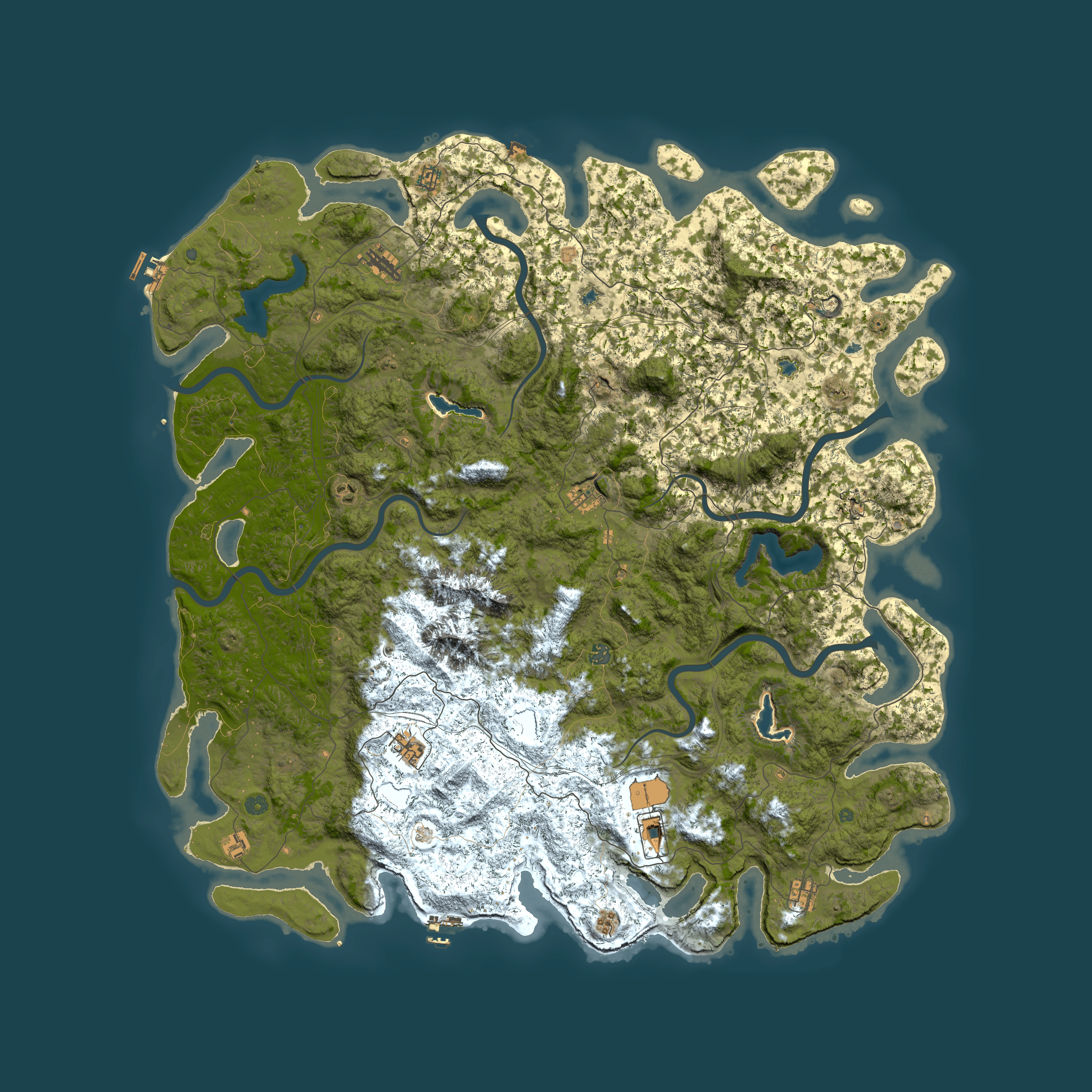 Full top-down render of Rust map seed 1410453807, 6000x6000m