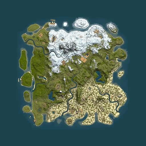 Rust map seed 1807679464, 5100x5100m top-down preview