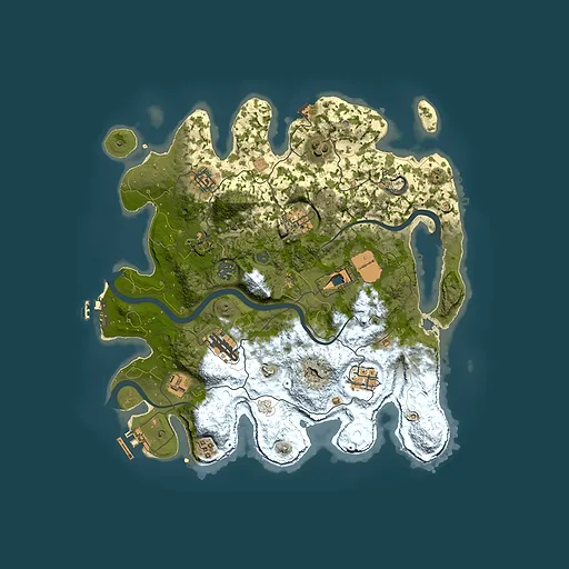 Rust map seed 61927049, 3550x3550m top-down preview