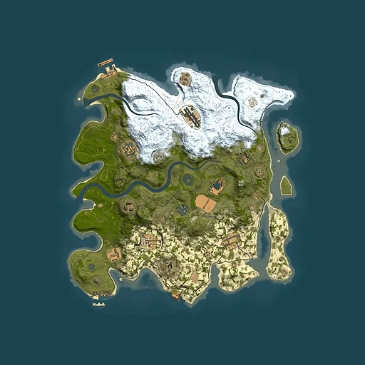 Rust map seed 1393329170, 3550x3550m top-down preview