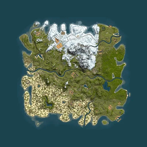 Rust map seed 258254108, 5150x5150m top-down preview