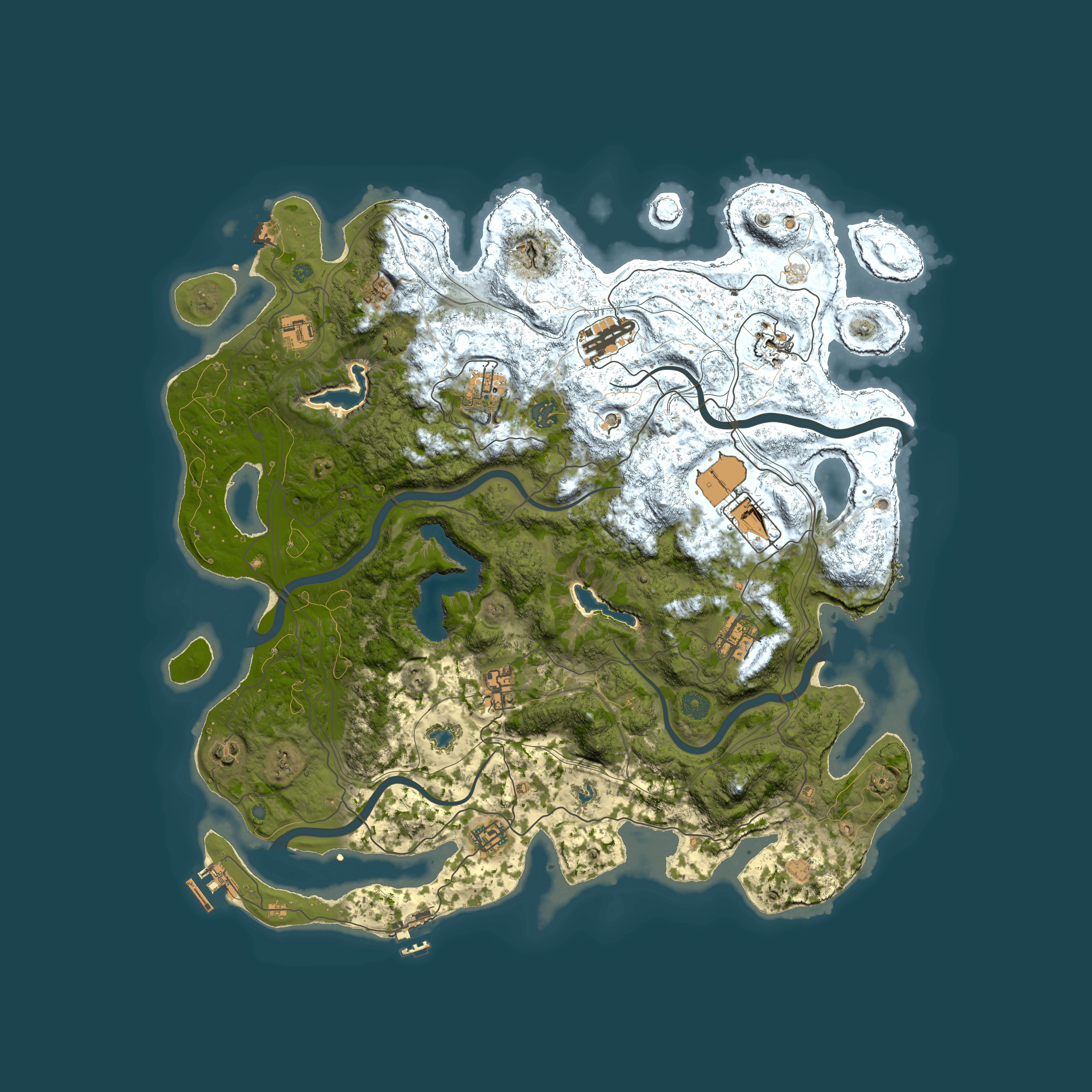 Full top-down render of Rust map seed 1762743233, 4550x4550m