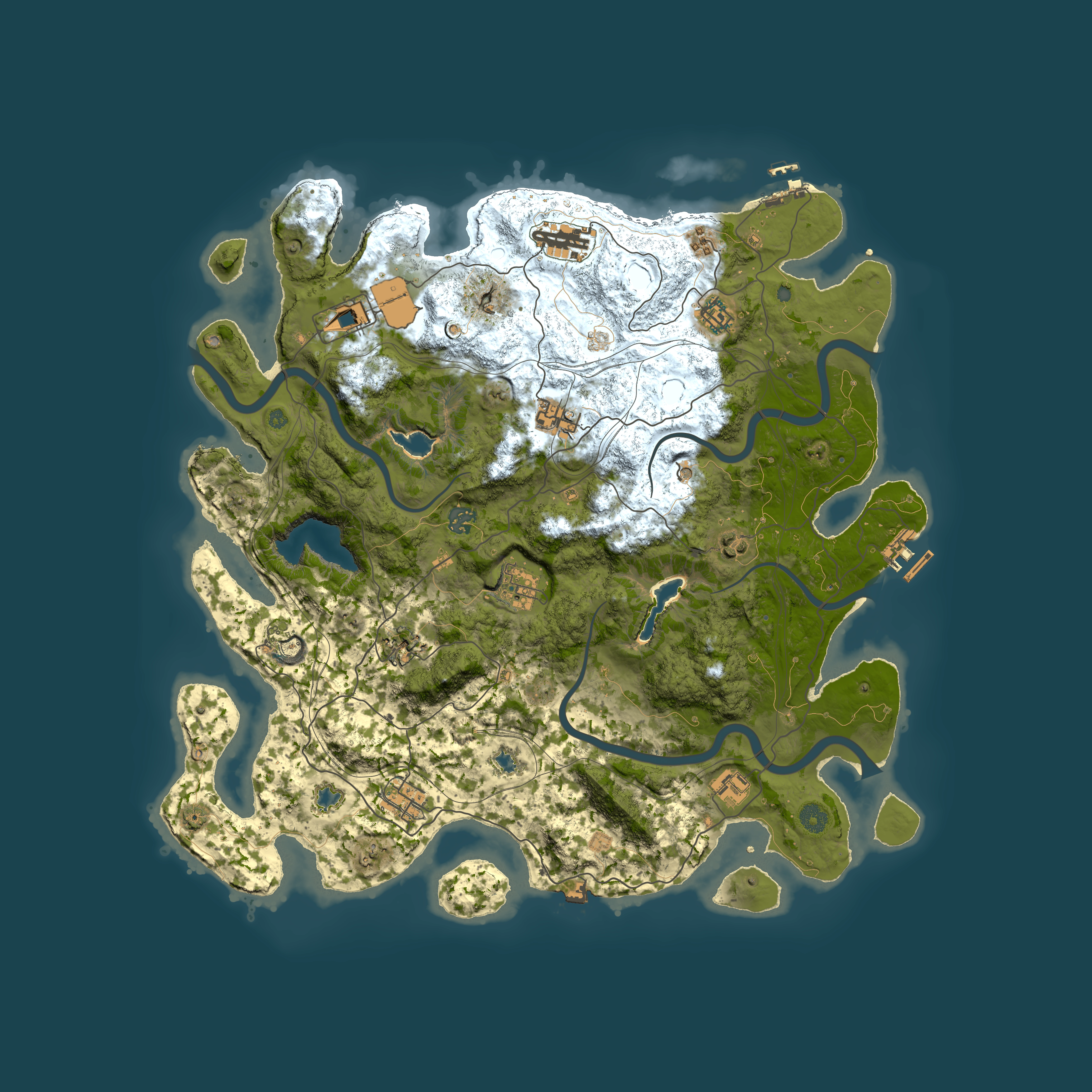 Full top-down render of Rust map seed 947512444, 4500x4500m