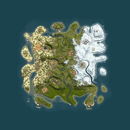 Rust map seed 576434701, 3650x3650m top-down preview