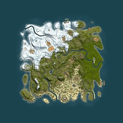 Rust map seed 934637592, 4400x4400m top-down preview