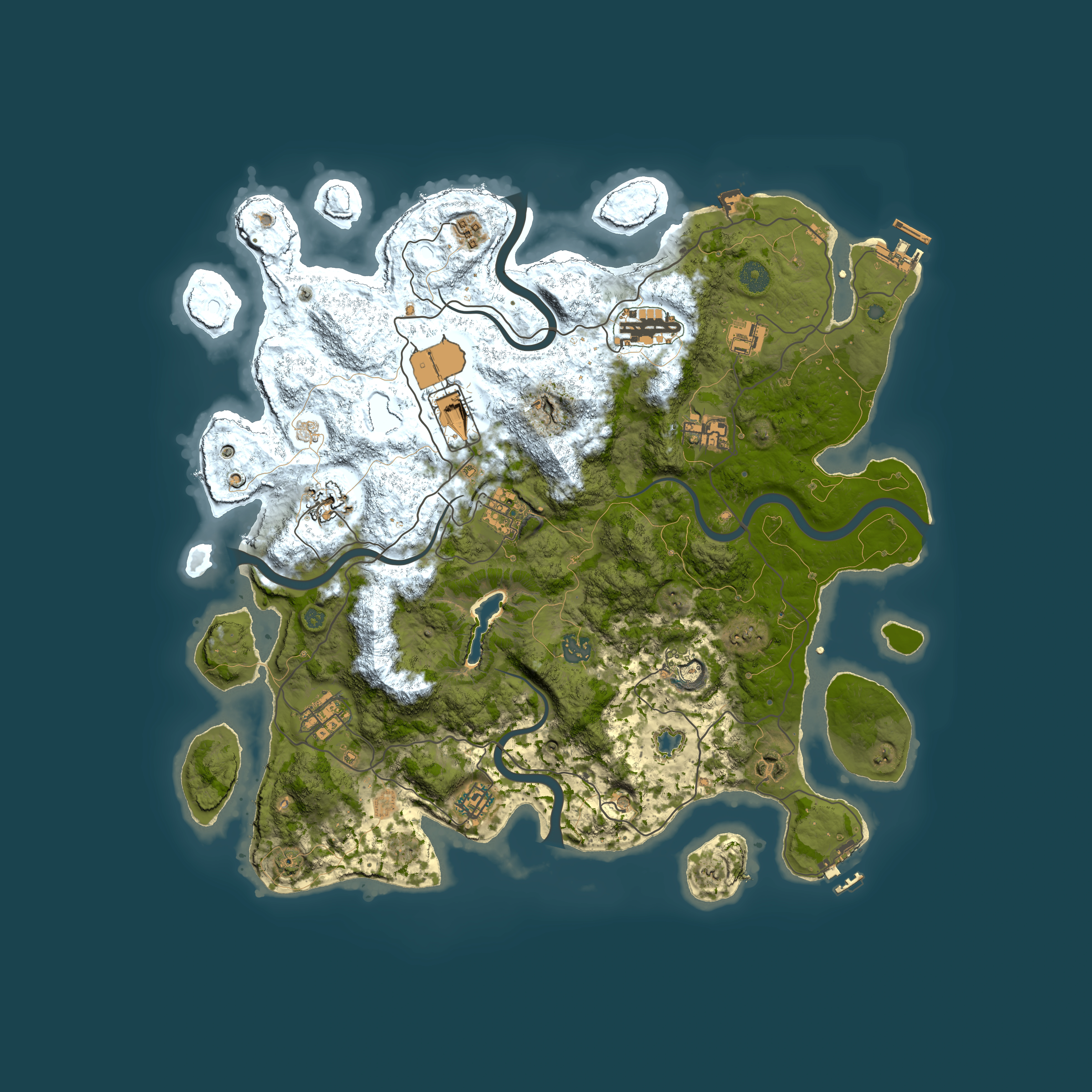 Full top-down render of Rust map seed 1265076386, 4200x4200m
