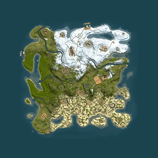 Rust map seed 896831164, 3950x3950m top-down preview