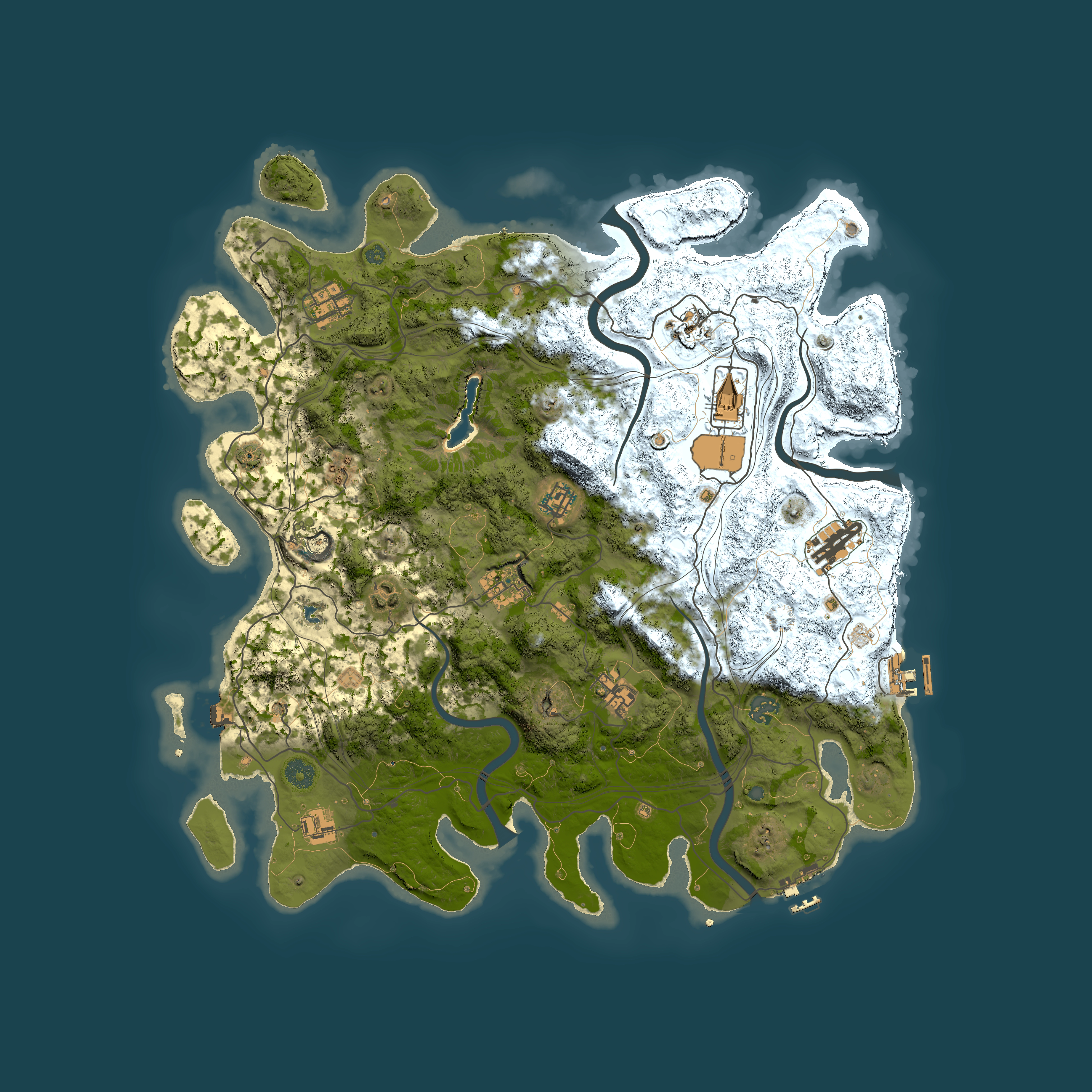Full top-down render of Rust map seed 1723727242, 4350x4350m