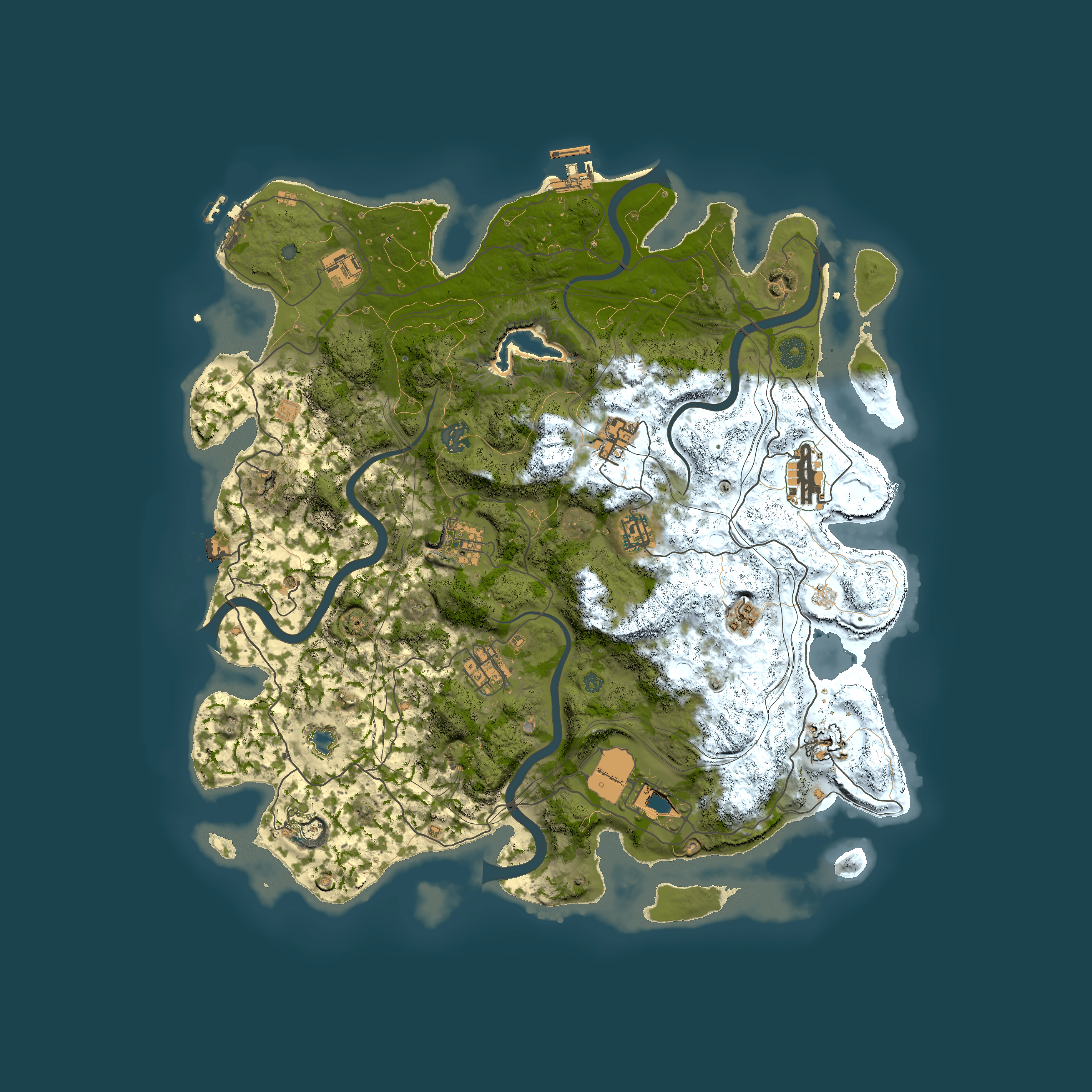 Full top-down render of Rust map seed 10188047, 4250x4250m