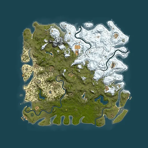 Rust map seed 2086725064, 5600x5600m top-down preview