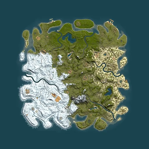 Rust map seed 155983679, 5550x5550m top-down preview