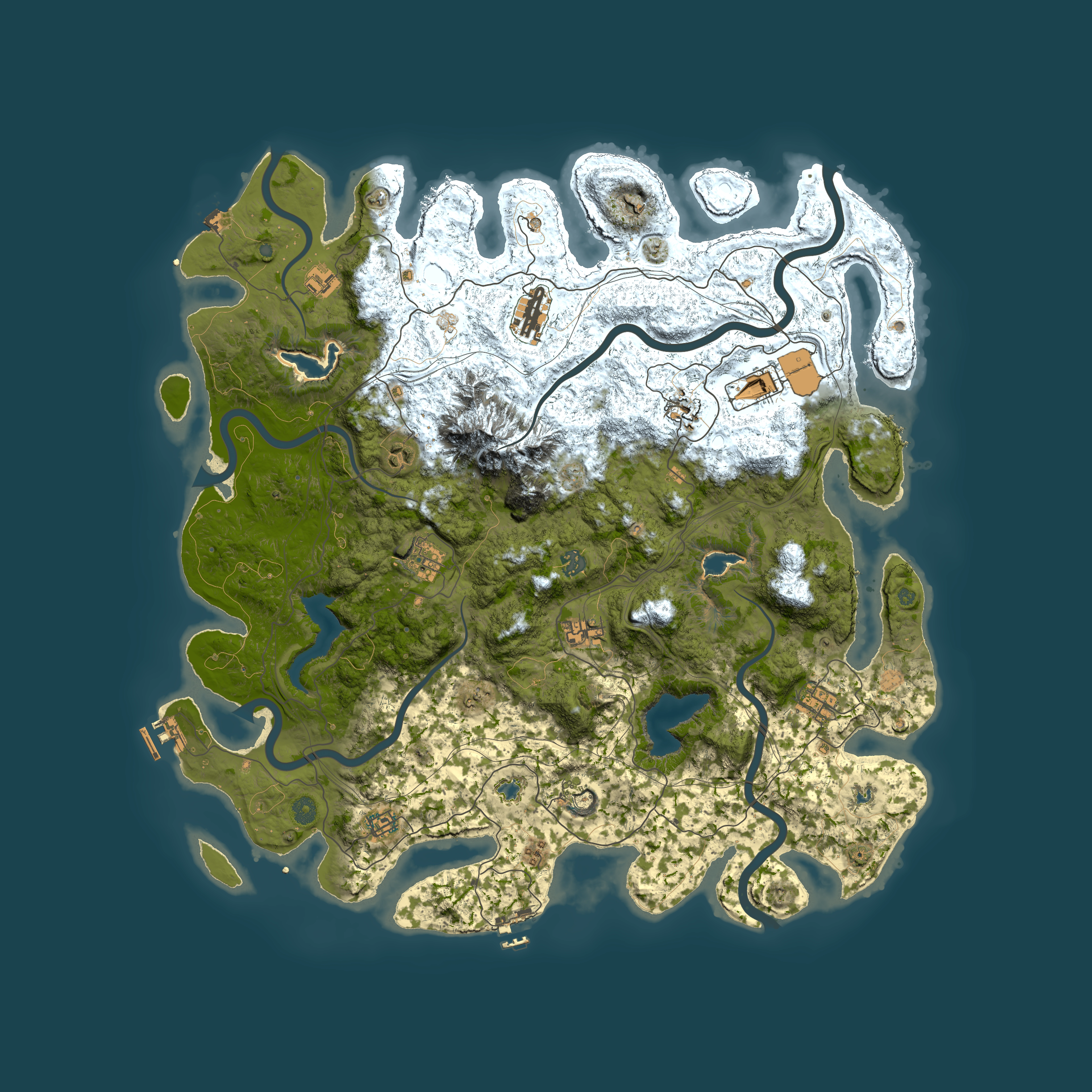 Full top-down render of Rust map seed 1474007778, 5000x5000m