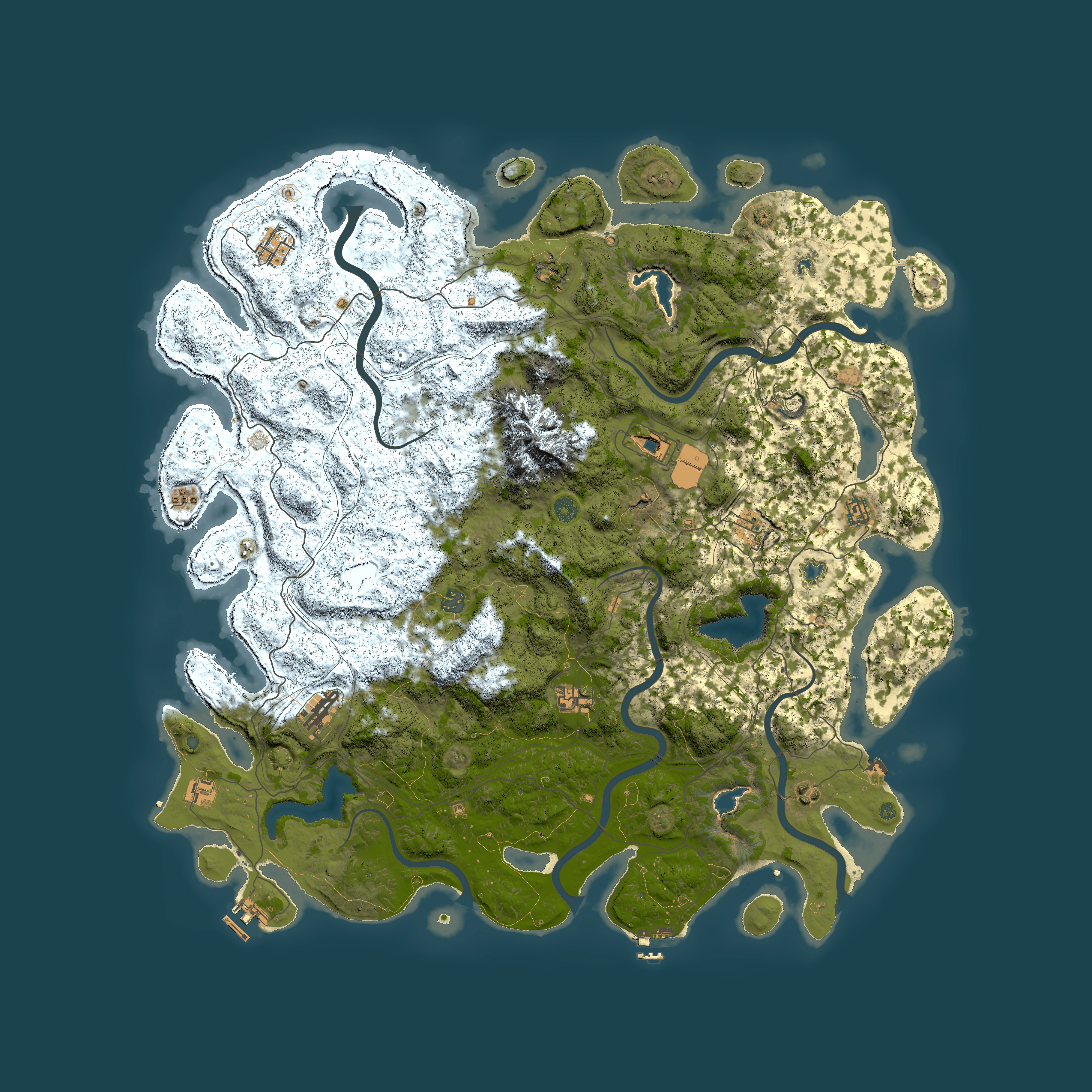Full top-down render of Rust map seed 926493636, 5350x5350m