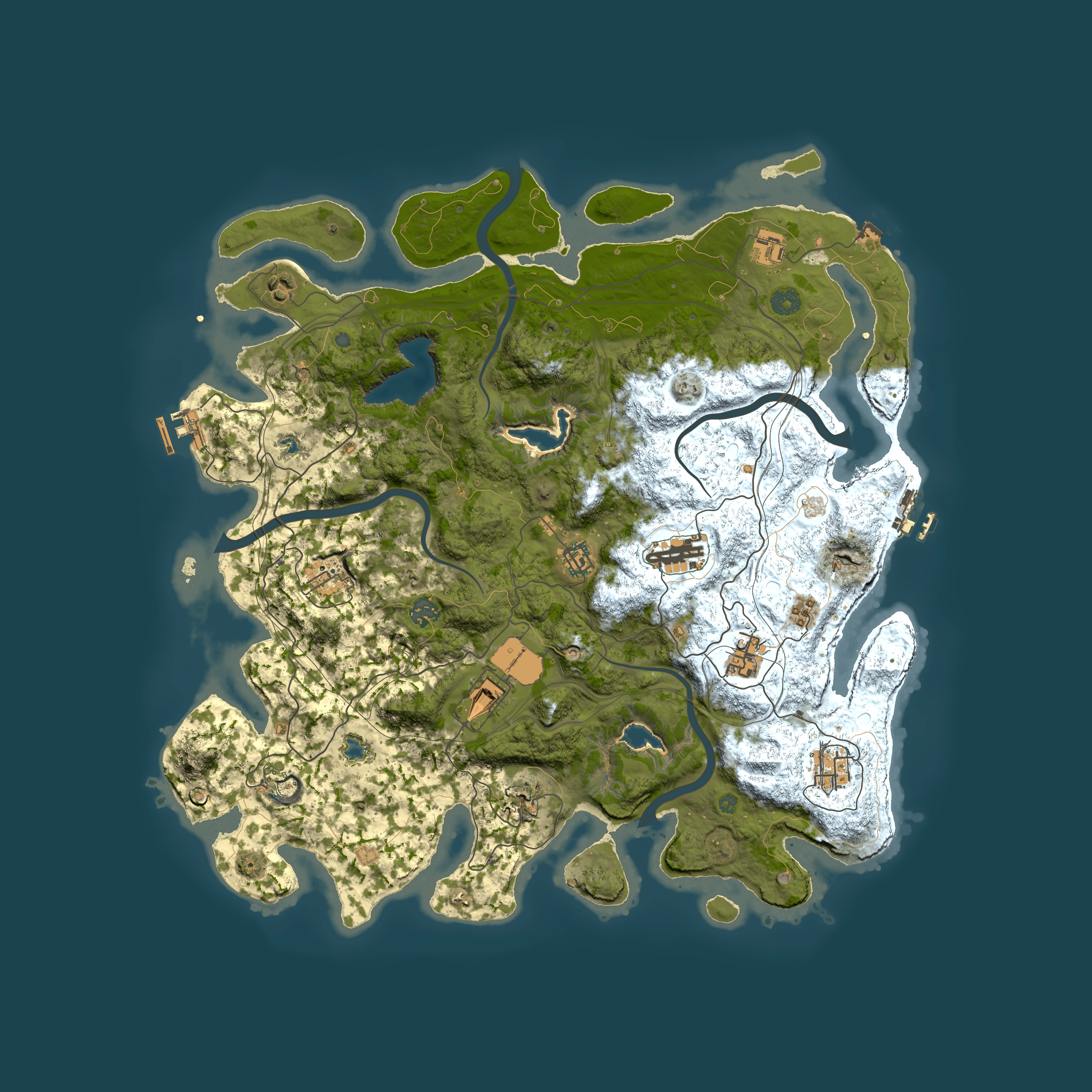 Full top-down render of Rust map seed 540665482, 4500x4500m