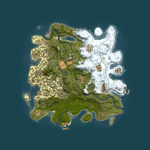 Rust map seed 1519934621, 3750x3750m top-down preview