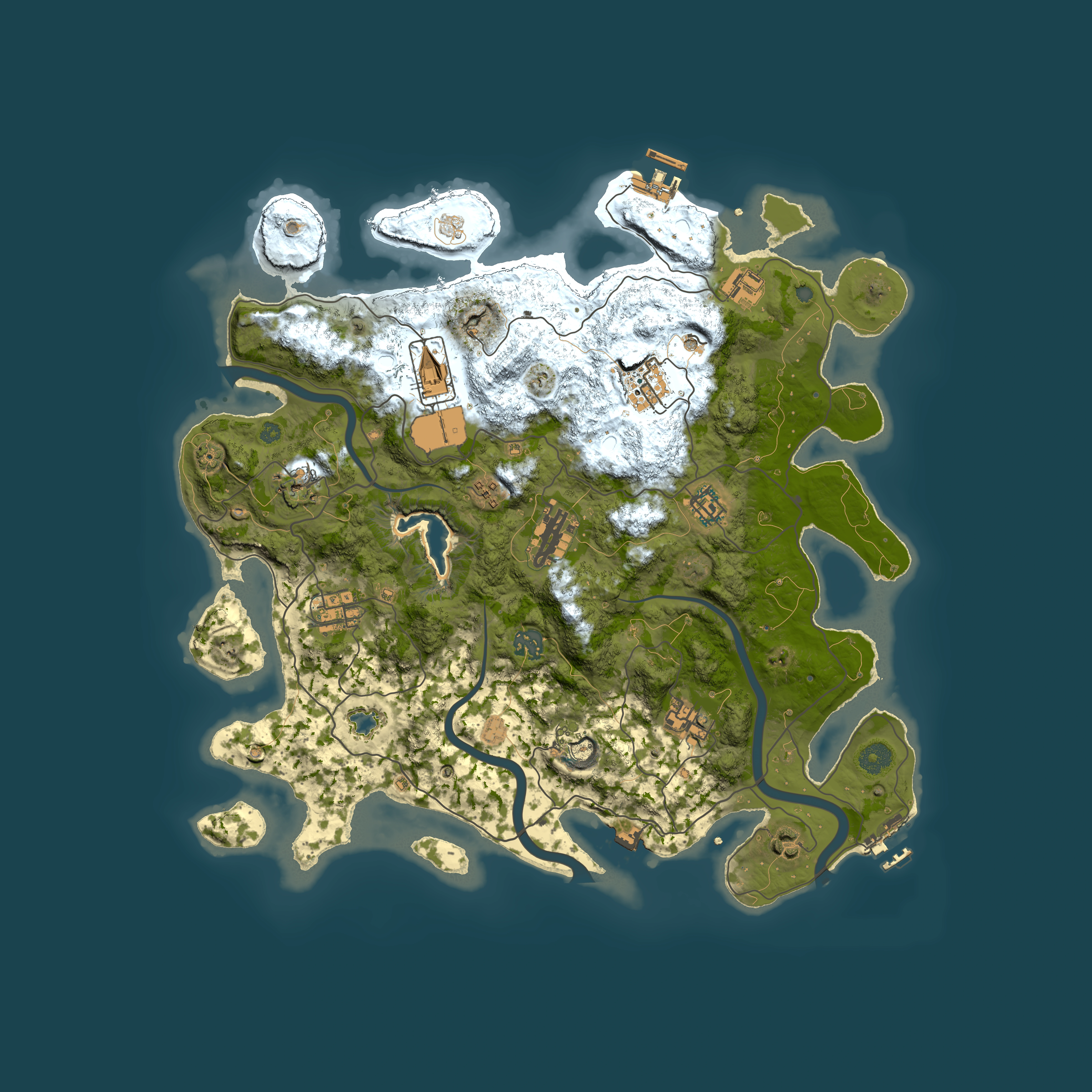 Full top-down render of Rust map seed 1788725758, 4050x4050m