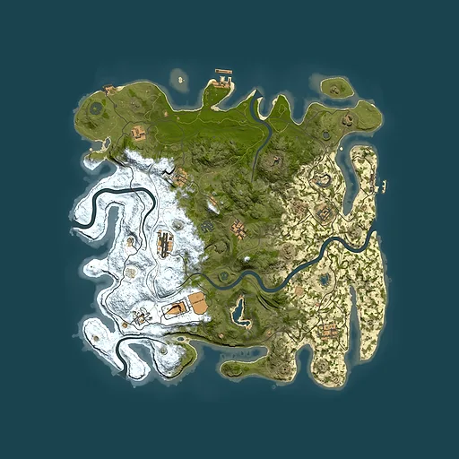 Rust map seed 1745007009, 4250x4250m top-down preview