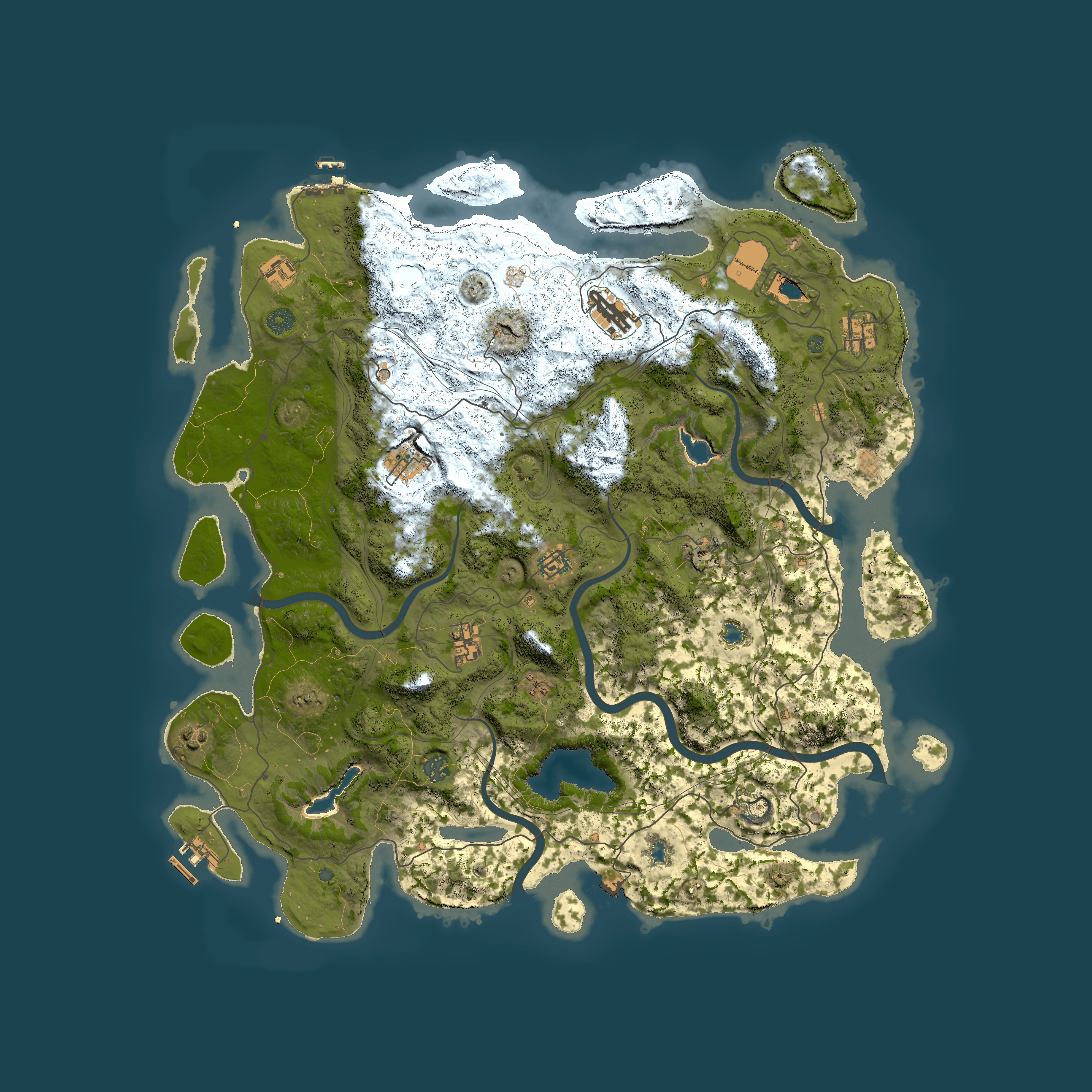 Full top-down render of Rust map seed 442225459, 4800x4800m