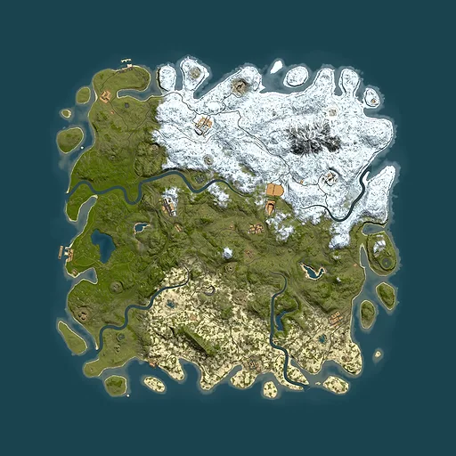 Rust map seed 1899364276, 5750x5750m top-down preview