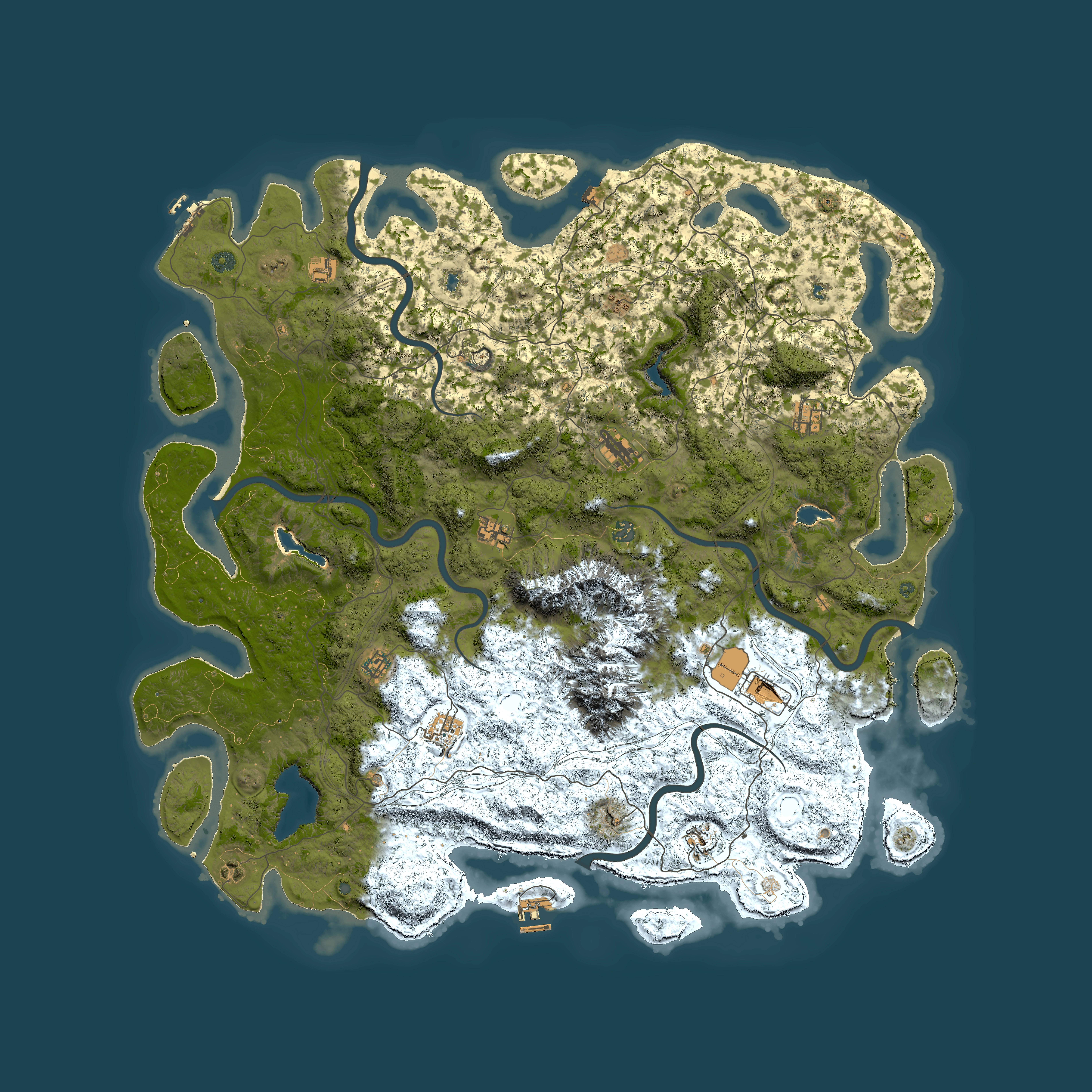 Full top-down render of Rust map seed 1268455492, 5700x5700m