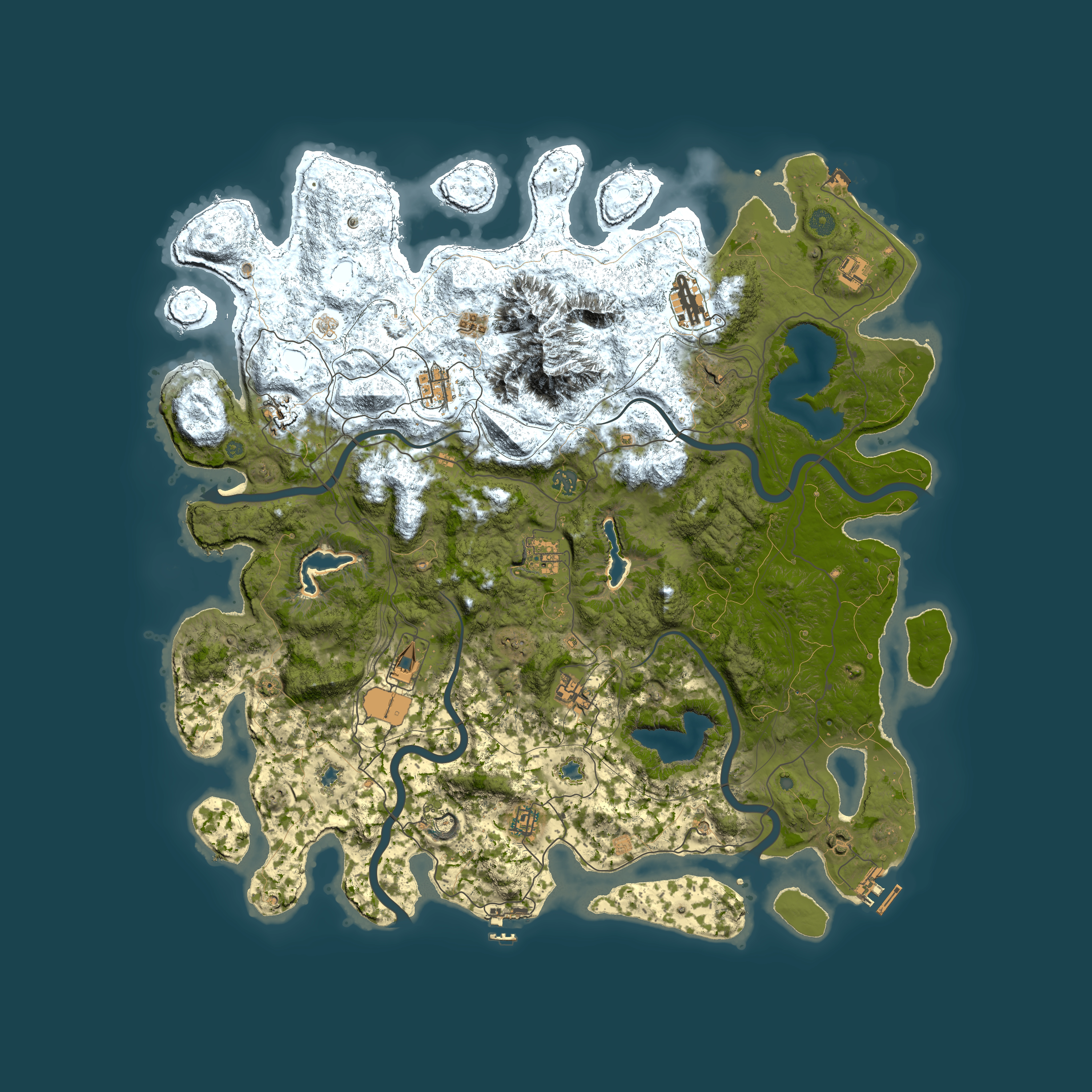 Full top-down render of Rust map seed 1966847464, 5050x5050m