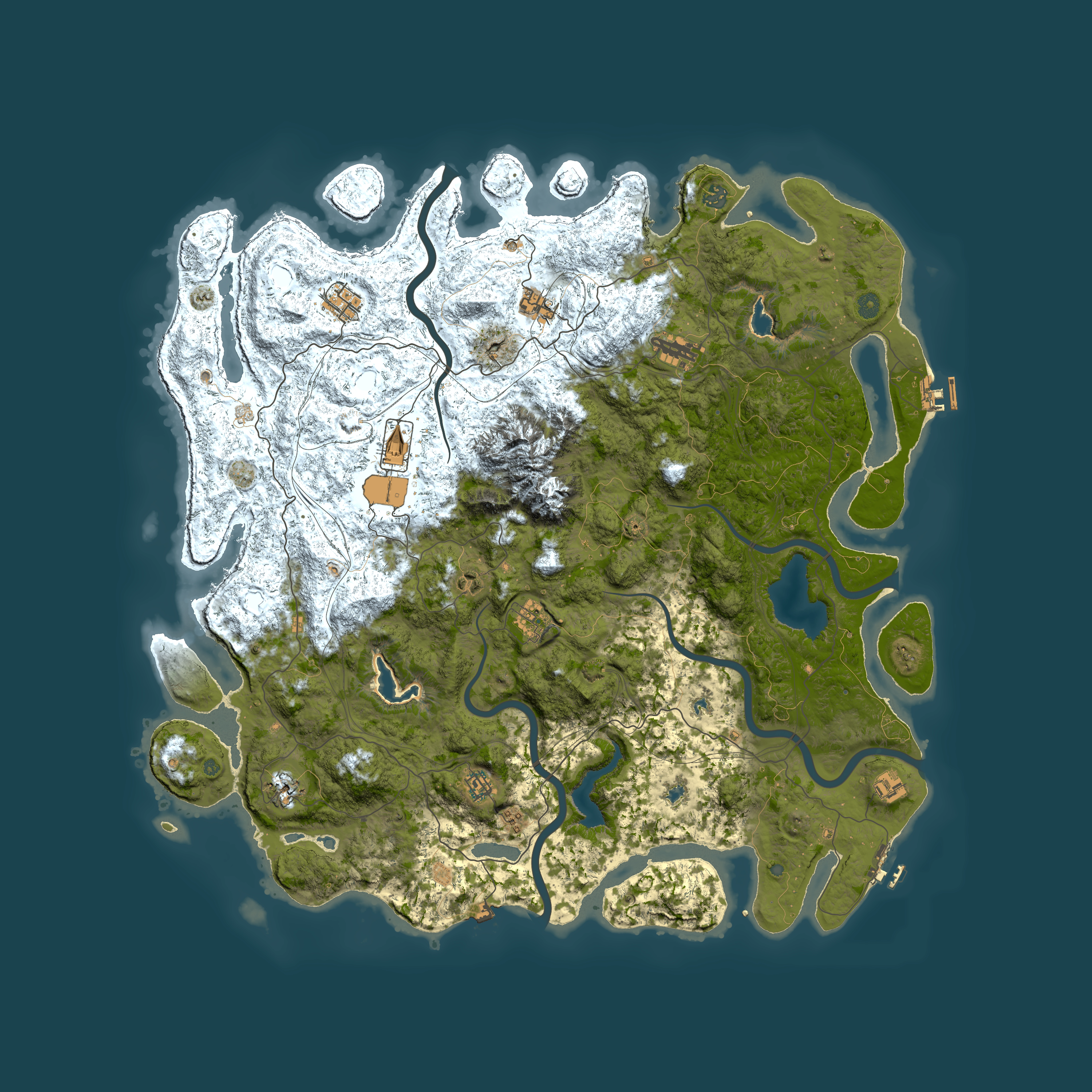 Full top-down render of Rust map seed 1486140214, 5350x5350m