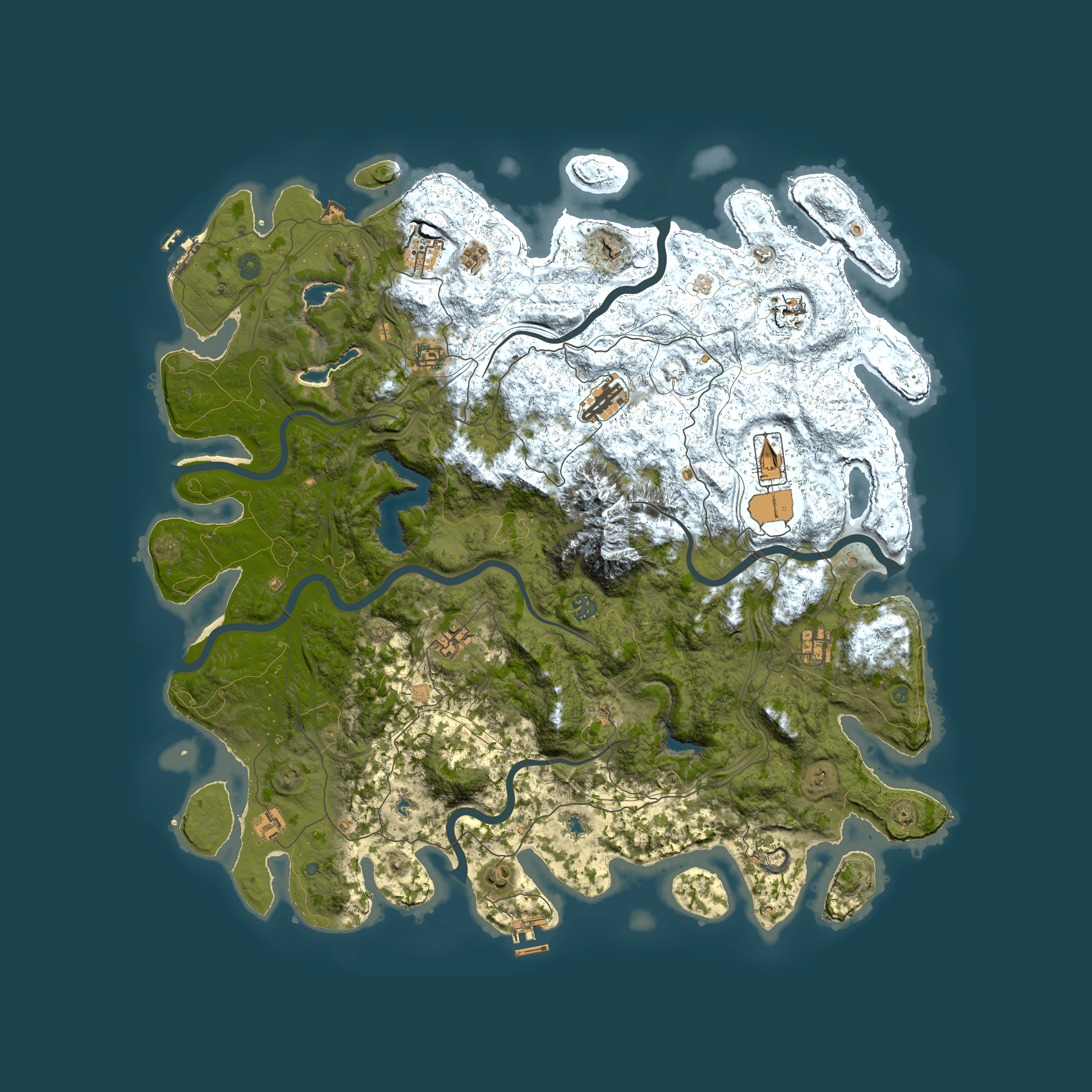 Full top-down render of Rust map seed 1380282435, 5200x5200m