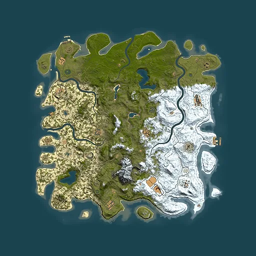 Rust map seed 2016901490, 5300x5300m top-down preview