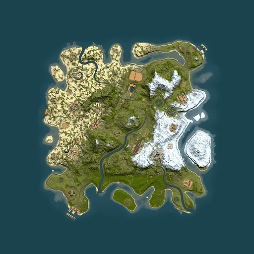 Rust map seed 502913425, 3950x3950m top-down preview