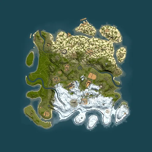Rust map seed 1672824530, 3850x3850m top-down preview