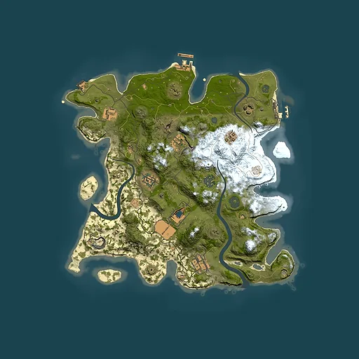 Rust map seed 2017707083, 3500x3500m top-down preview