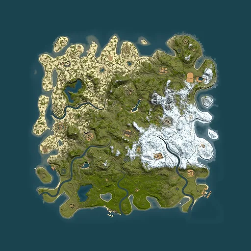 Rust map seed 1605718129, 5250x5250m top-down preview