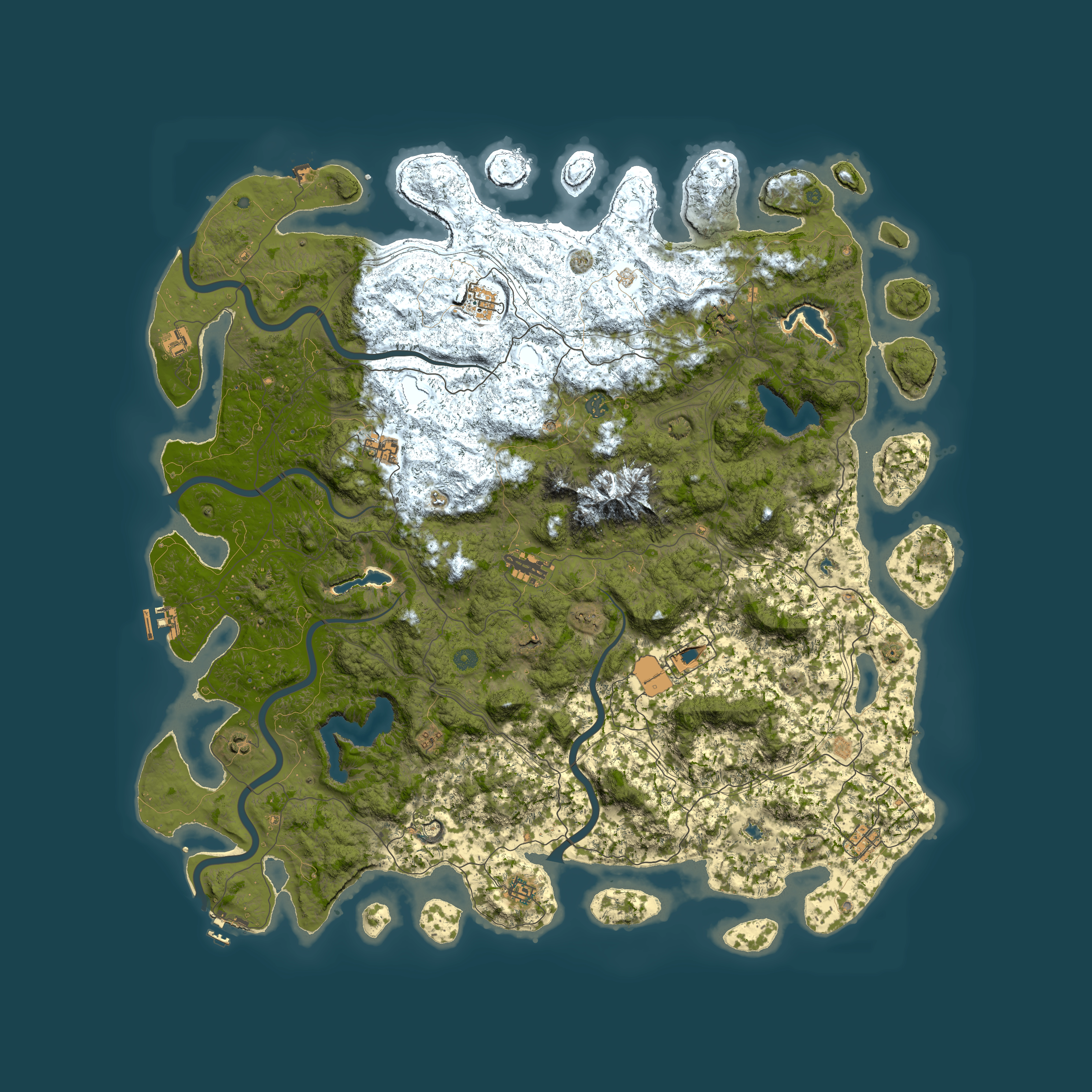Full top-down render of Rust map seed 670461553, 5750x5750m
