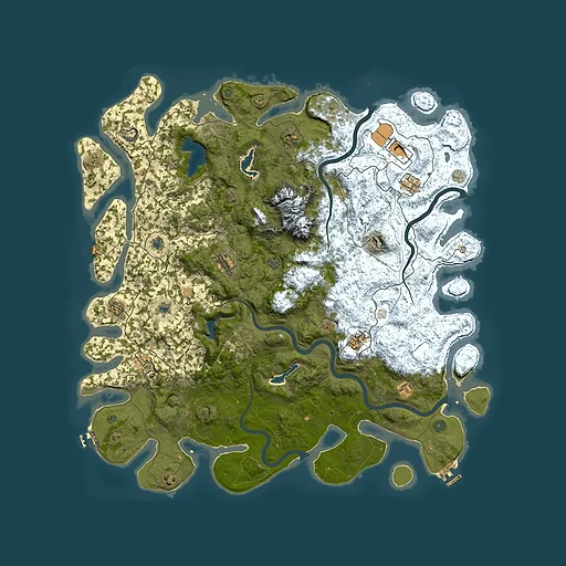 Rust map seed 1450132483, 5350x5350m top-down preview