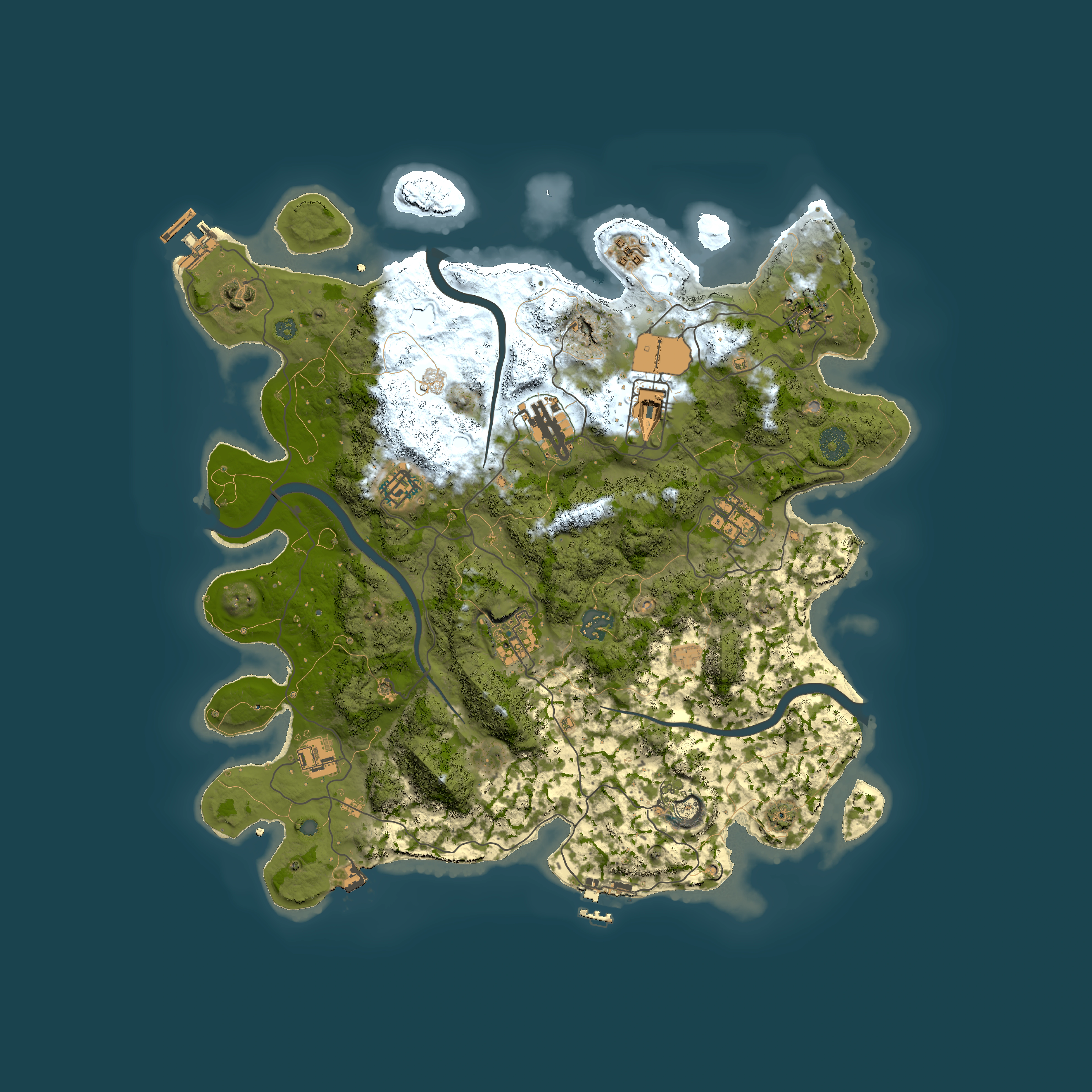 Full top-down render of Rust map seed 1482397563, 3900x3900m