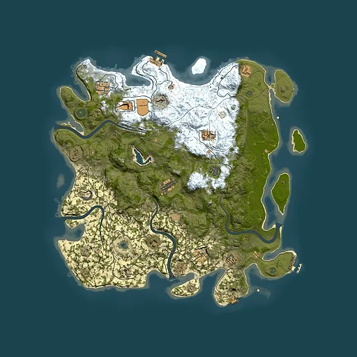 Rust map seed 1413753729, 4450x4450m top-down preview