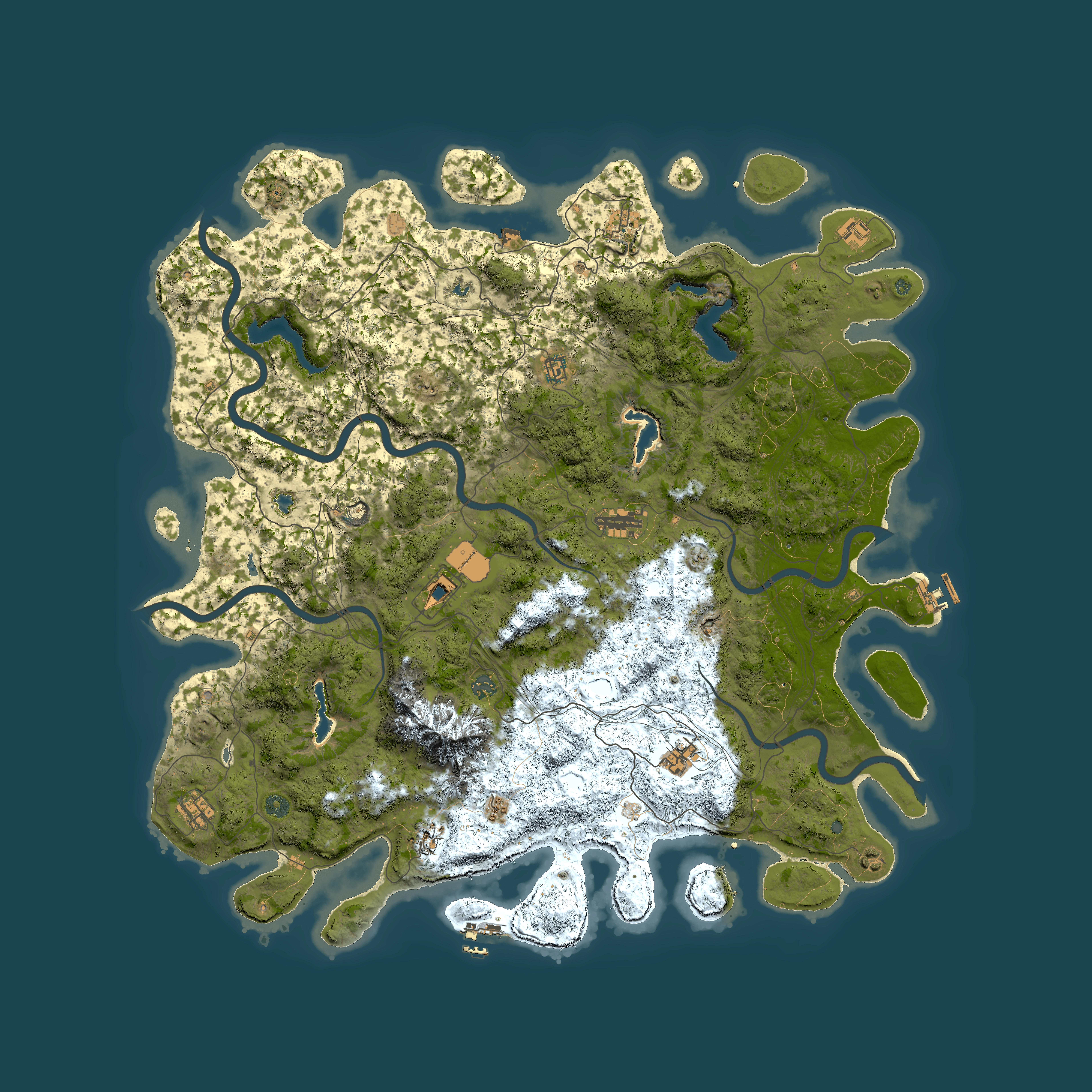 Full top-down render of Rust map seed 988896621, 5450x5450m