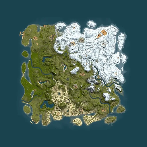 Rust map seed 1640011875, 5350x5350m top-down preview