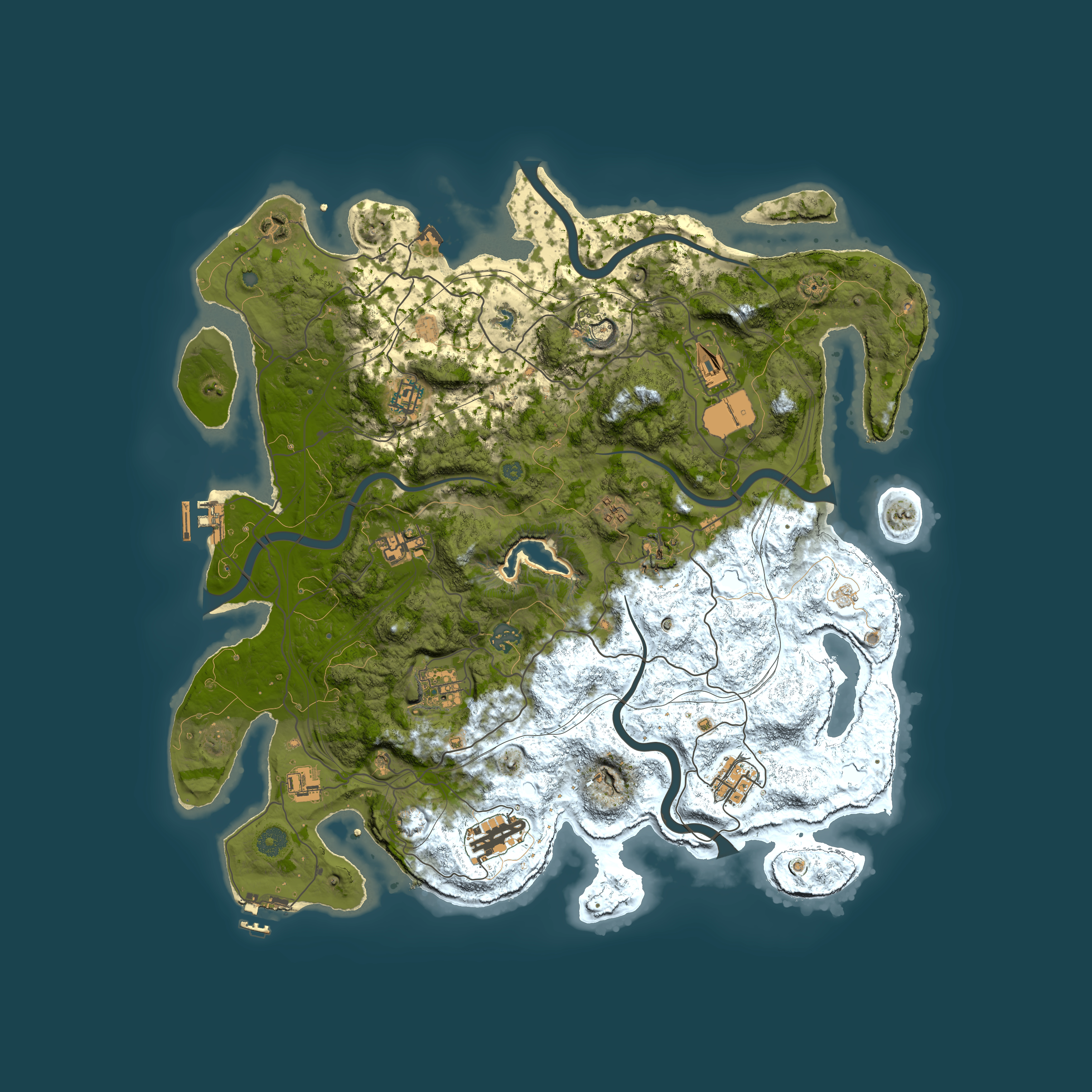 Full top-down render of Rust map seed 1957077796, 4350x4350m