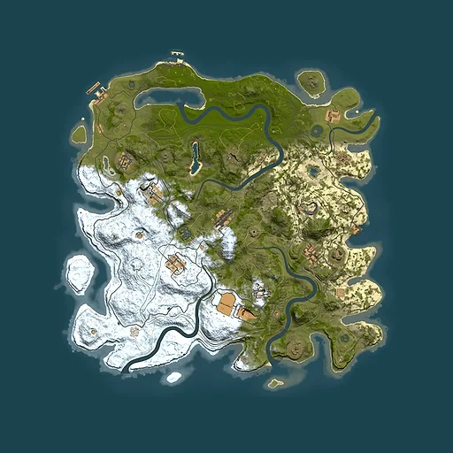 Rust map seed 117617456, 4300x4300m top-down preview