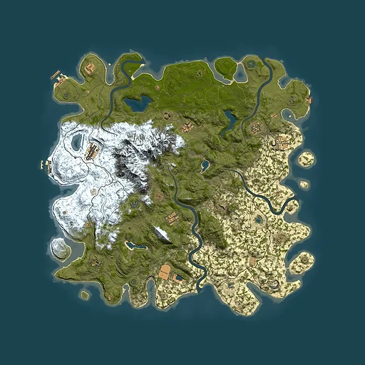 Rust map seed 1497653230, 5150x5150m top-down preview