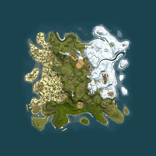 Rust map seed 1208663064, 3550x3550m top-down preview